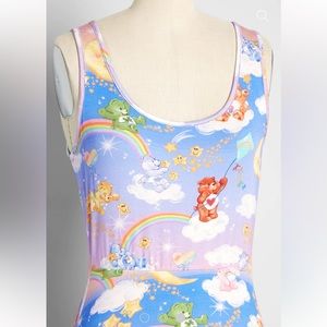ModCloth x Care Bears Precious Playtime Sleeveless Midi Dress as 4x! EUC!